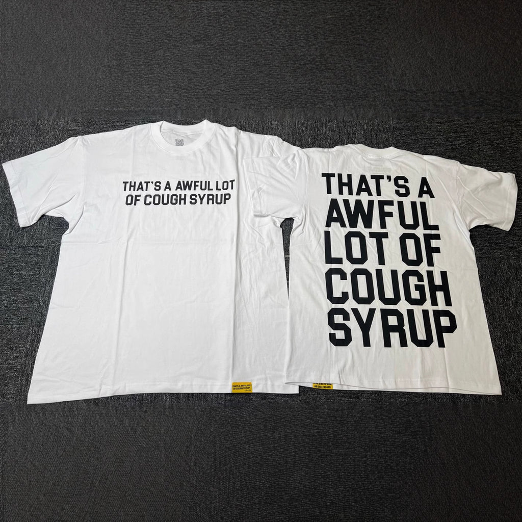 ALOCS Cough Syrup Letter Graphic Short Sleeve Tee Streetwear Unisex