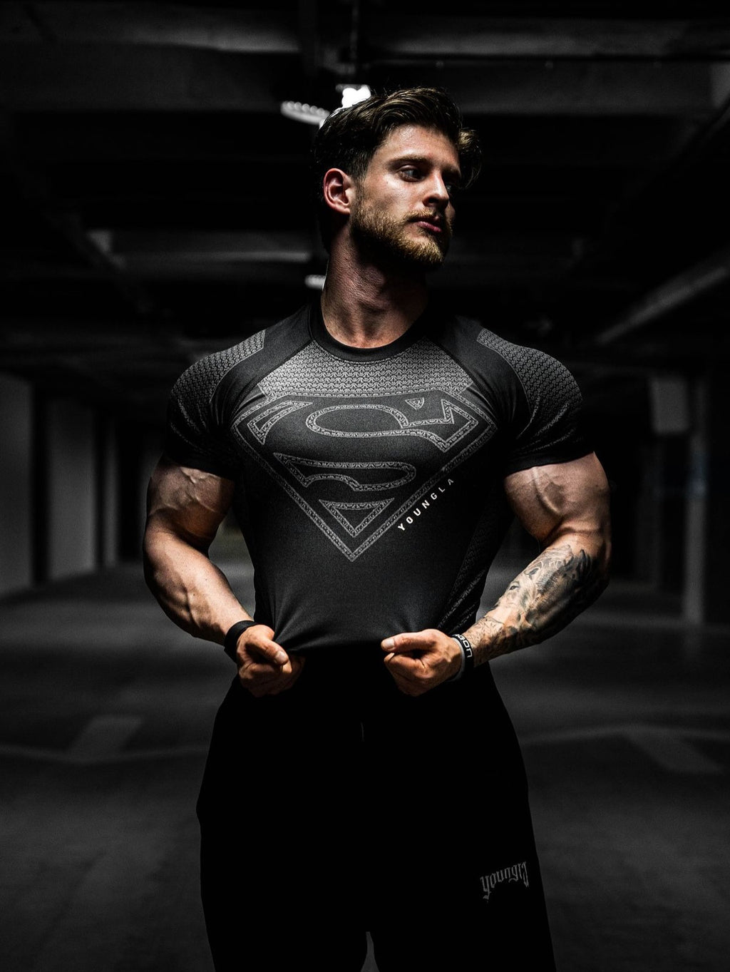 YOUNGLA 4117 Superman Compression Tees