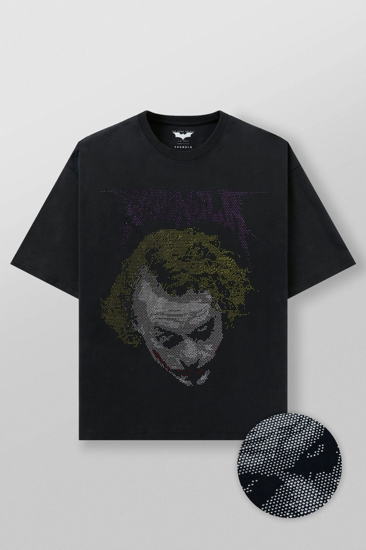 YOUNGLA 4257 Batman Rhinestone Tees