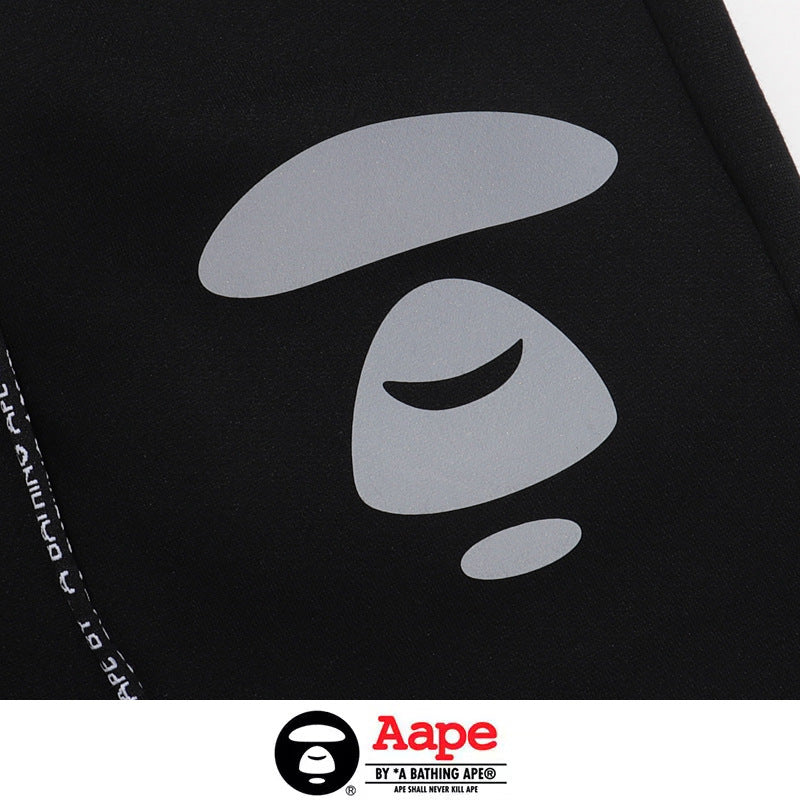 BAPE Aape Universe Ape Face Print Cuffed Jogger Sweatpants Unisex
