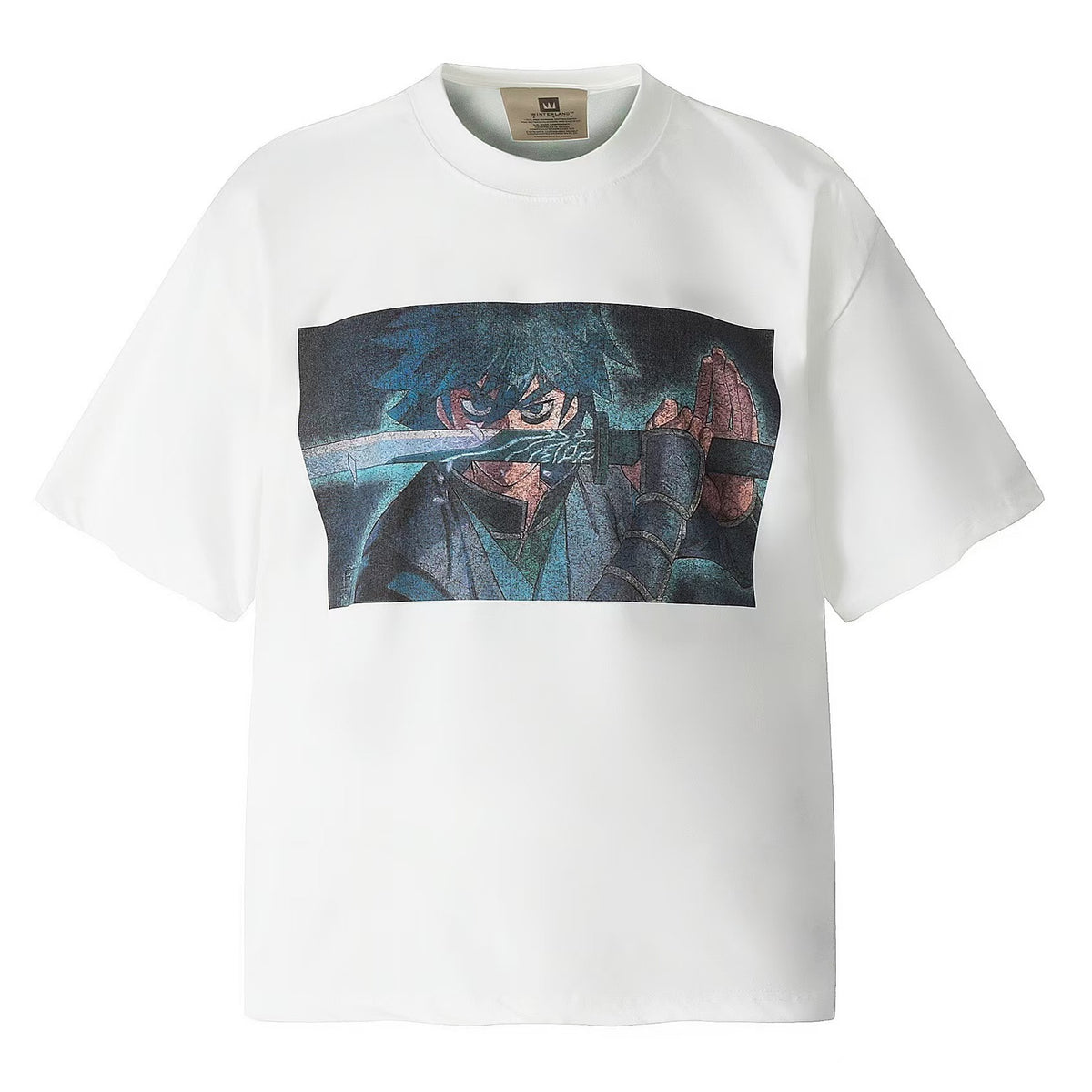 Saint Michael Vintage Washed Multi‑Print Graphic Oversized Tee Street