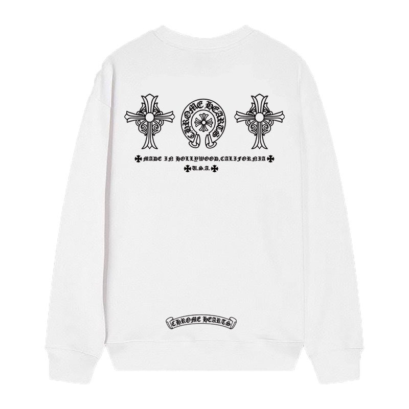 Chrome Hearts Cross Horseshoe Crewneck Sweatshirt Vintage Street Top