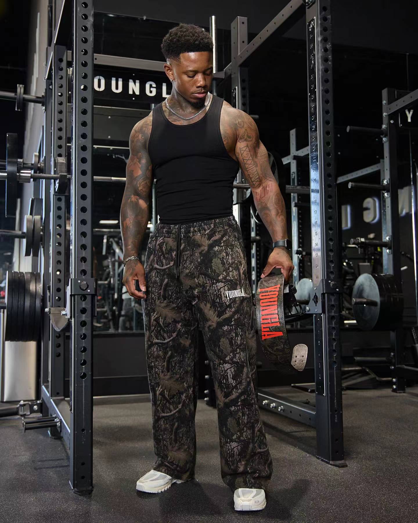 YOUNGLA 2133 Tree Camo Baggy Sweats
