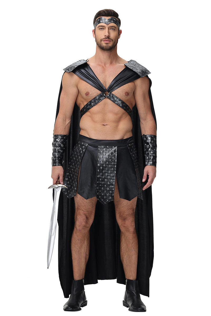 Halloween Couple Spartan Gladiator Viking Warrior Cosplay Costume Set
