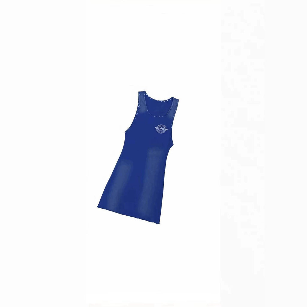 Lost Intricacy Graphic Rivet Tank Bodycon Mini Dress Women
