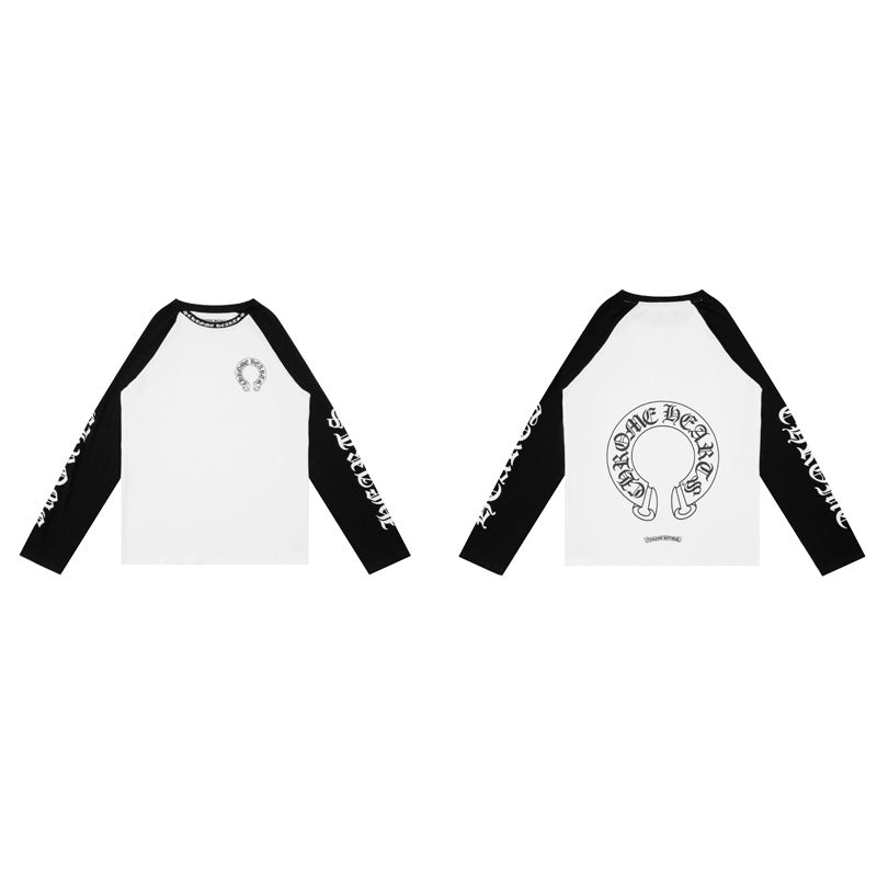 Chrome Hearts Cross Horseshoe Sanskrit Print Long Sleeve Tee Unisex