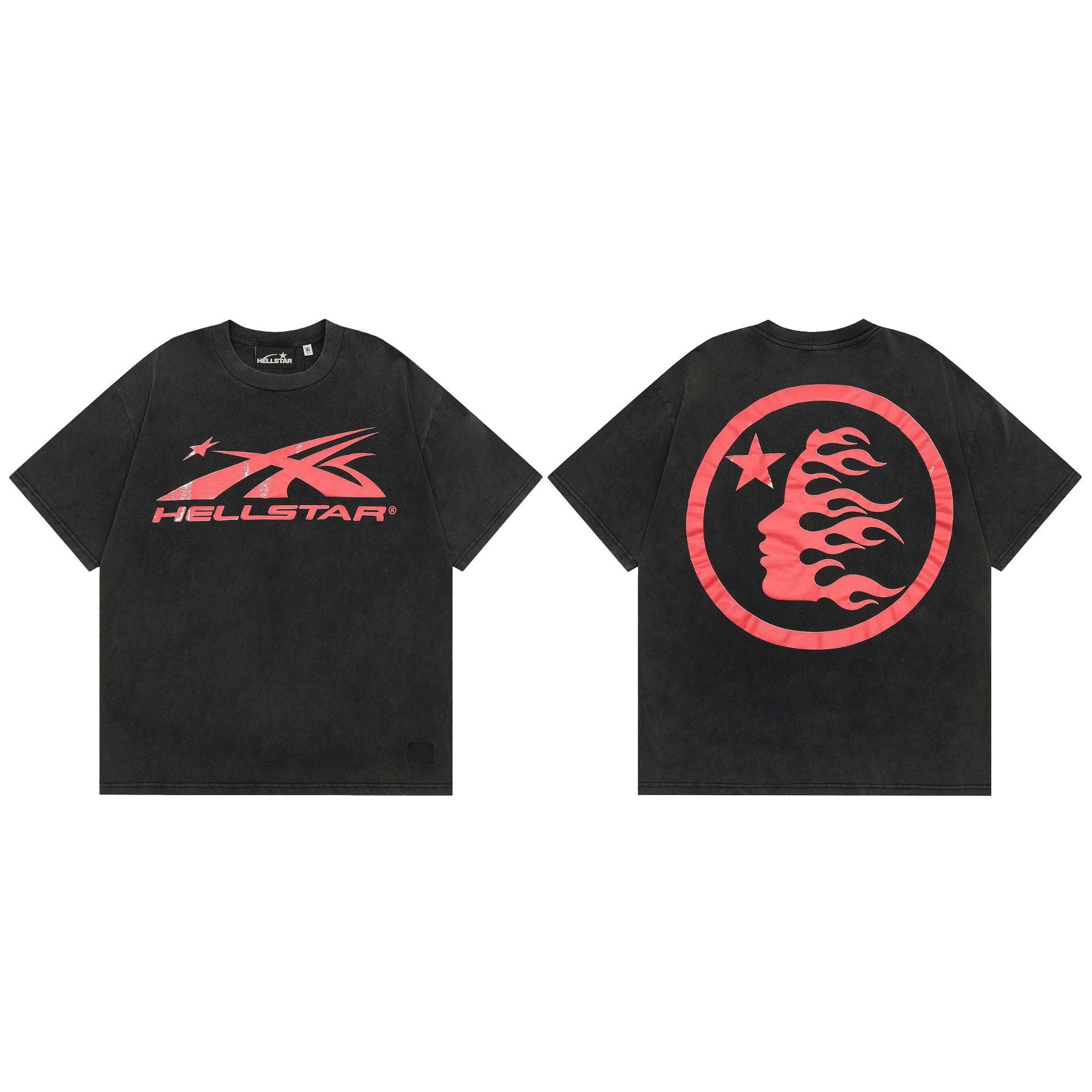 Hellstar Multi‑Graphic Print Crew Neck Short Sleeve Tee Unisex