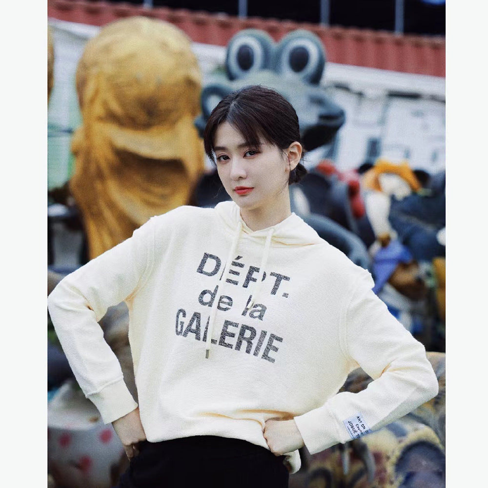 Gallery Dept Hollywood Letter Graphic Print Hoodie Streetwear Unisex