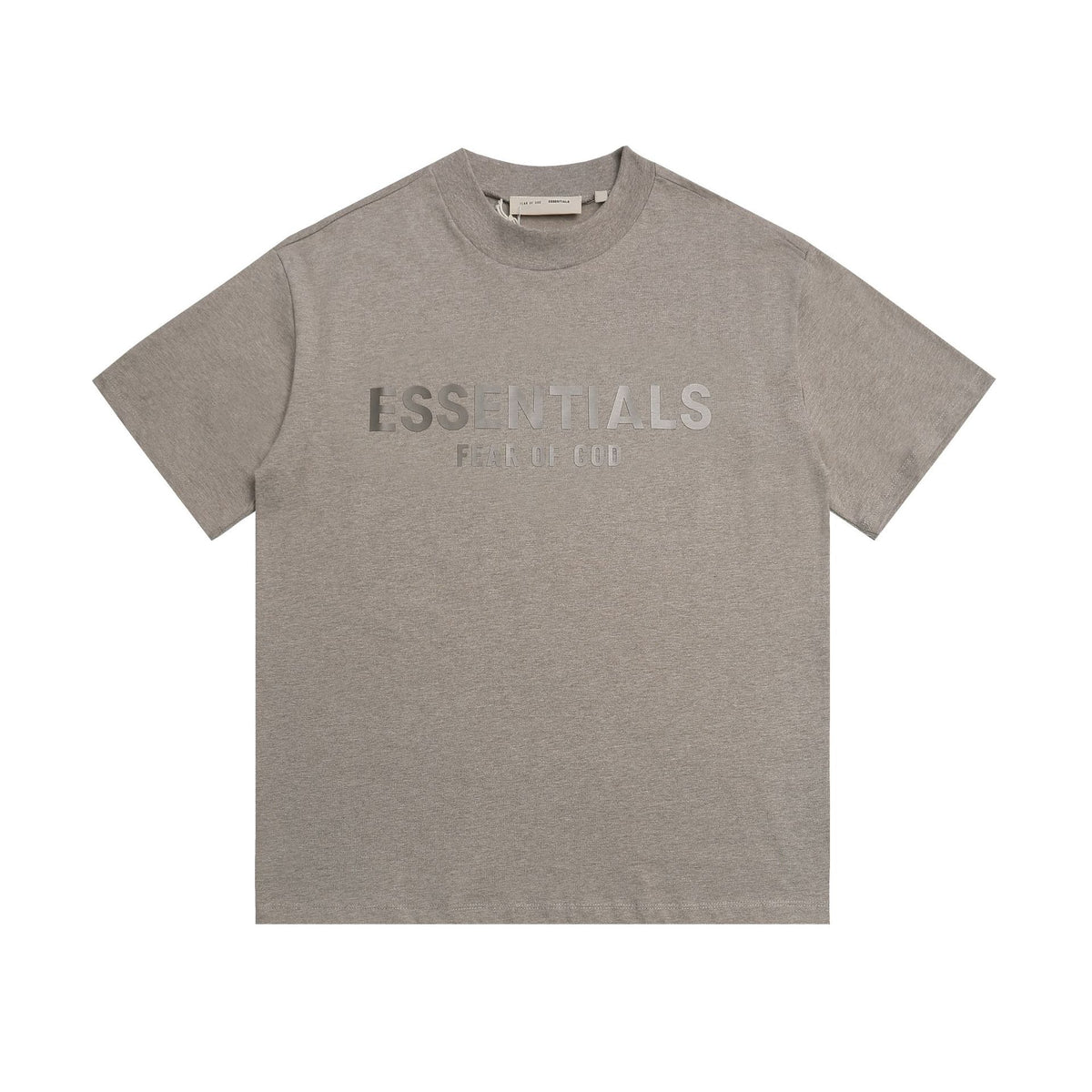 Fear of God Essentials Silver Foil Letter Crew Neck Unisex T Shirt