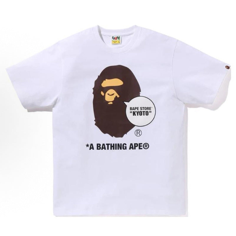 Bape Ape Head Graphic Short Sleeve Tee Streetwear Unisex