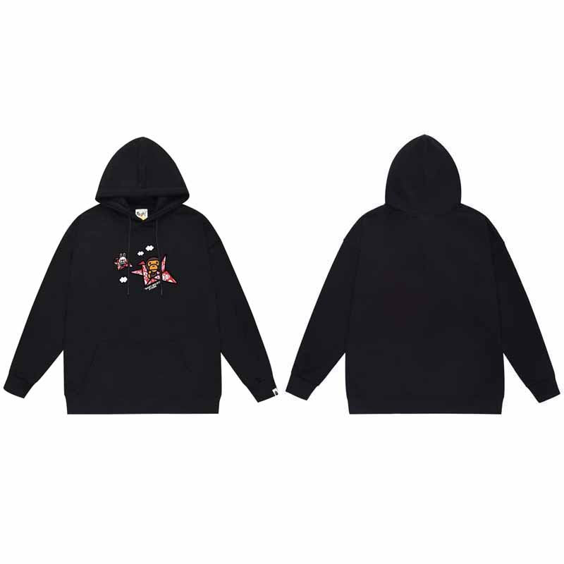 BAPE Hoodie Baby Milo Ape Head Multi Graphic Street Fleece Pullover