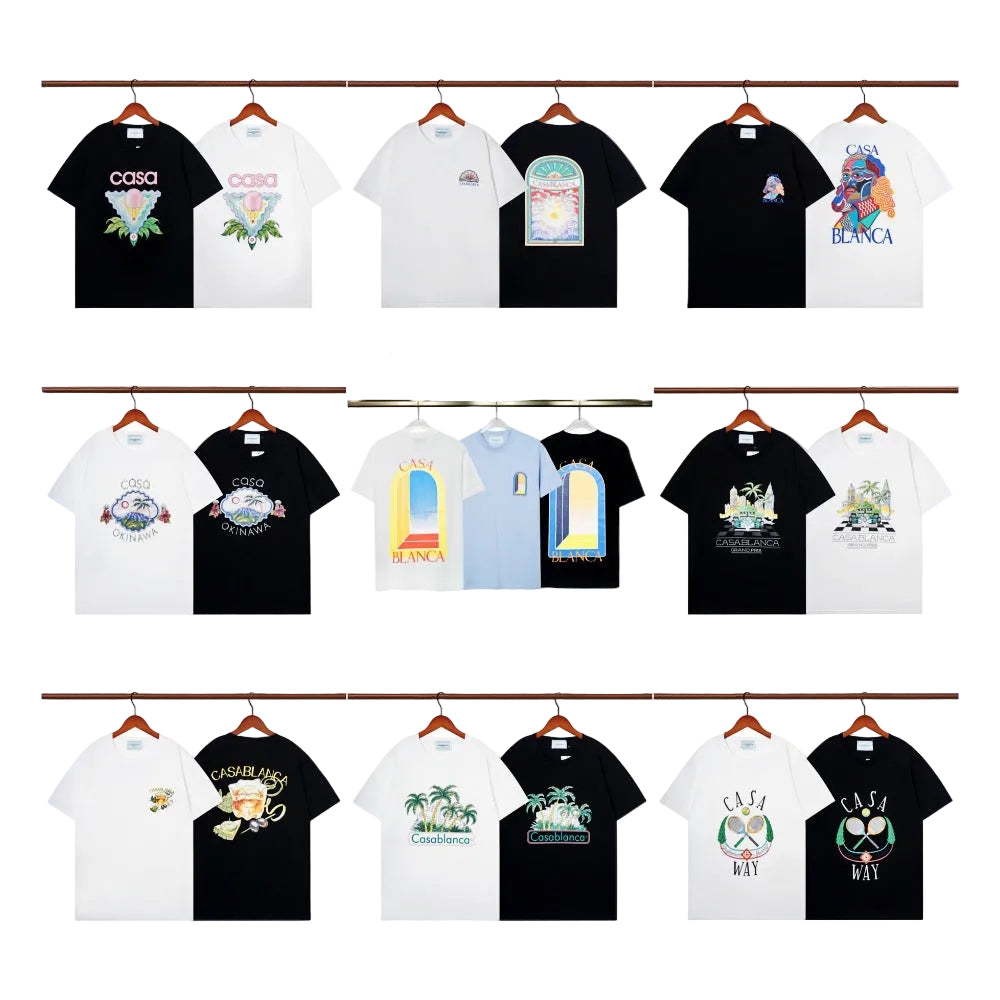 Casablanca Casa Letter Arch Graphic Short Sleeve Tee Streetwear Unisex