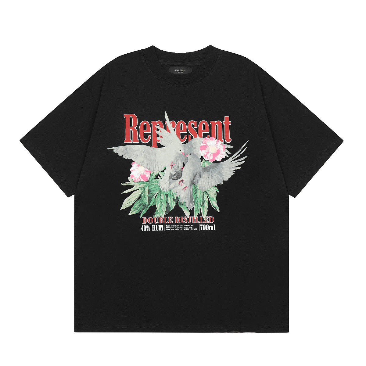 Represent Shark Washed Graphic Oversized Tee Streetwear Unisex