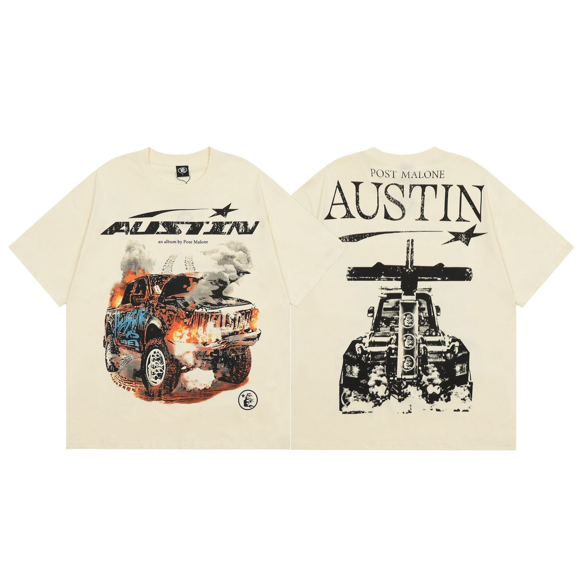 Hellstar Multi‑Graphic Print Crew Neck Short Sleeve Tee Unisex