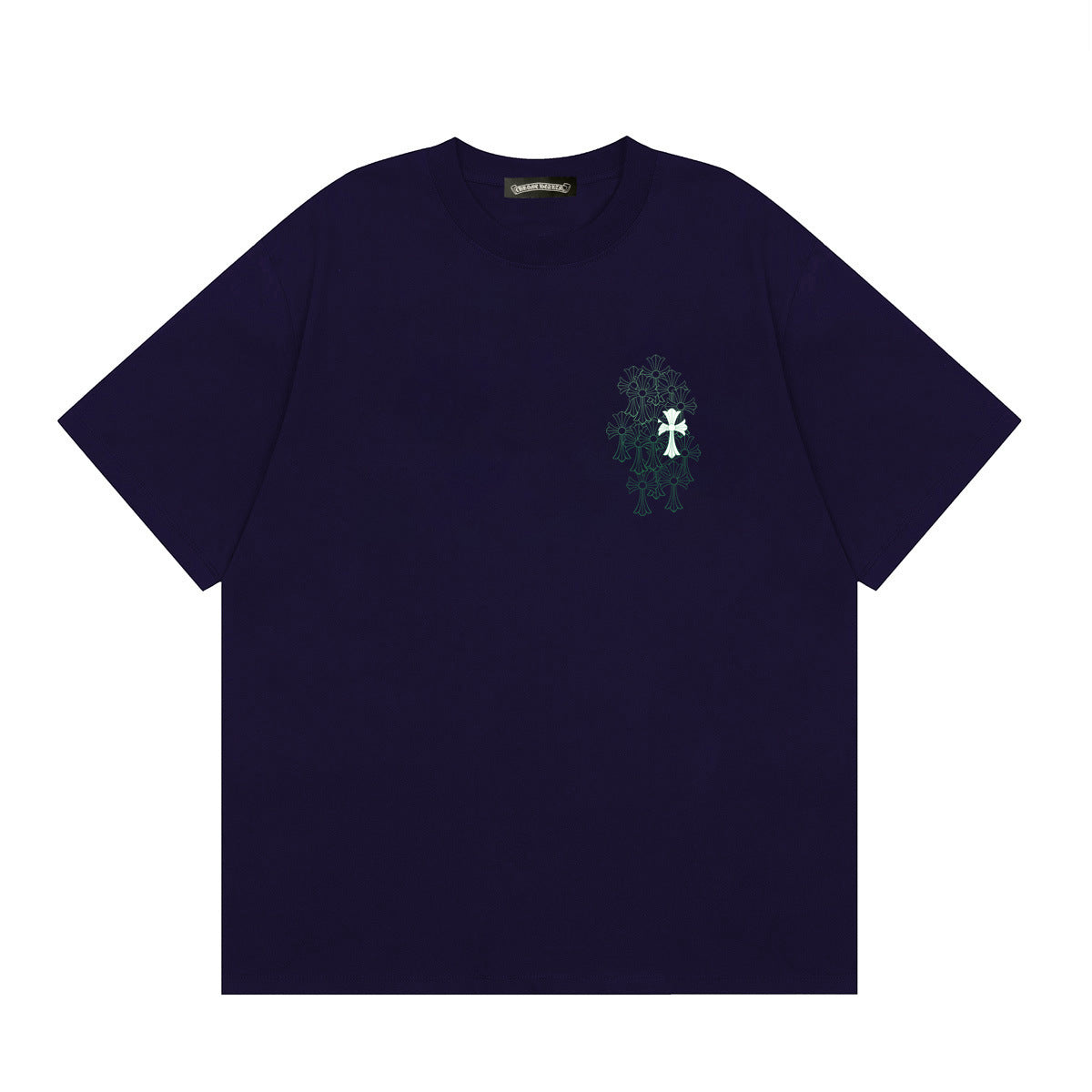 Chrome Hearts Multi‑Cross Horseshoe Graphic Oversized Tee Streetwear