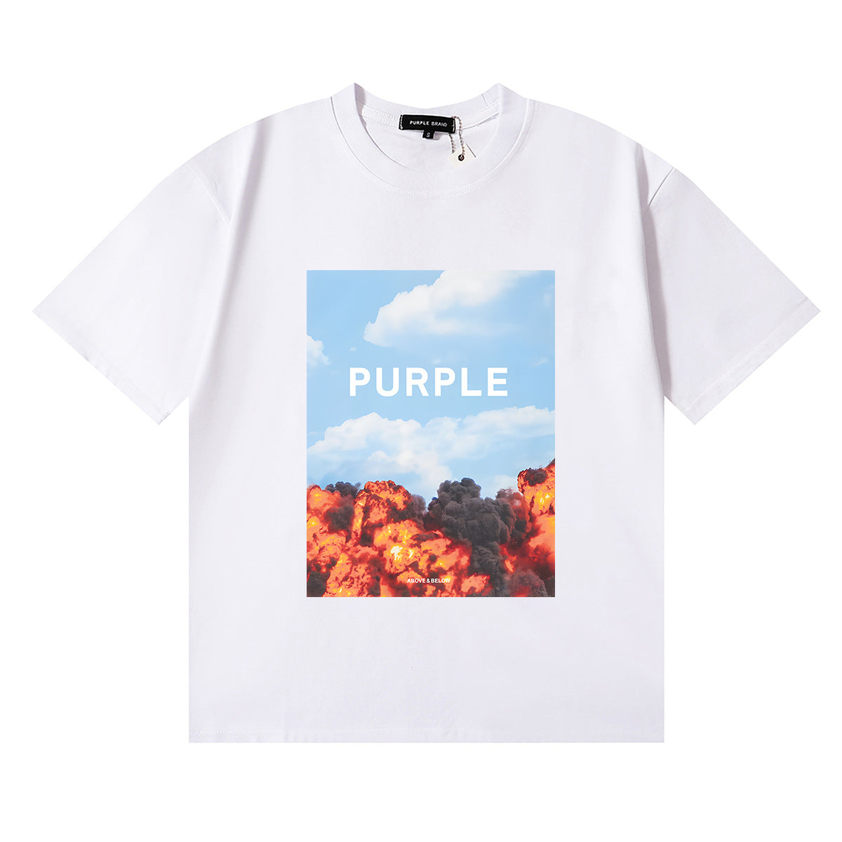 Purple Brand Graphic Tee Loose Unisex Vintage Streetwear T-Shirt