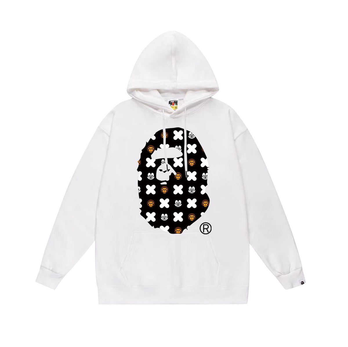 BAPE Hoodie Multi Camo Ape Head Print Street Fleece Pullover