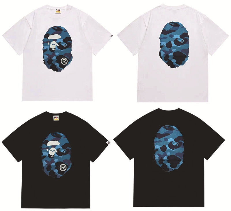 Bape Sakura Floral Graphic Oversized Tee Streetwear Unisex