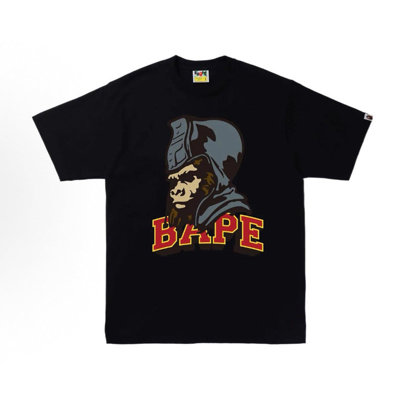 BAPE Ape Head Shark Print Loose Casual Unisex Short Sleeve T-Shirt