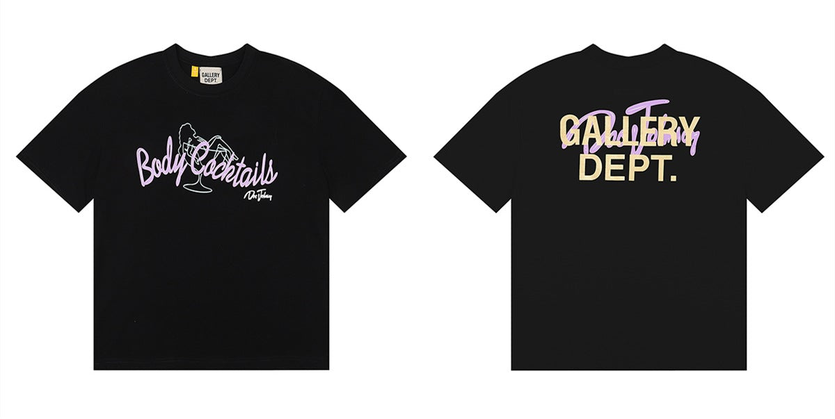 Gallery Dept Tie Dye Washed Graffiti Print Crew Neck T‑Shirt Unisex