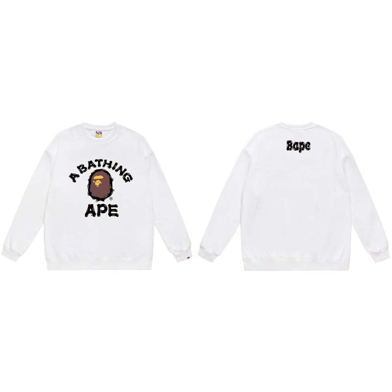 BAPE Ape Head Crewneck Sweatshirt Multi Print Streetwear Pullover