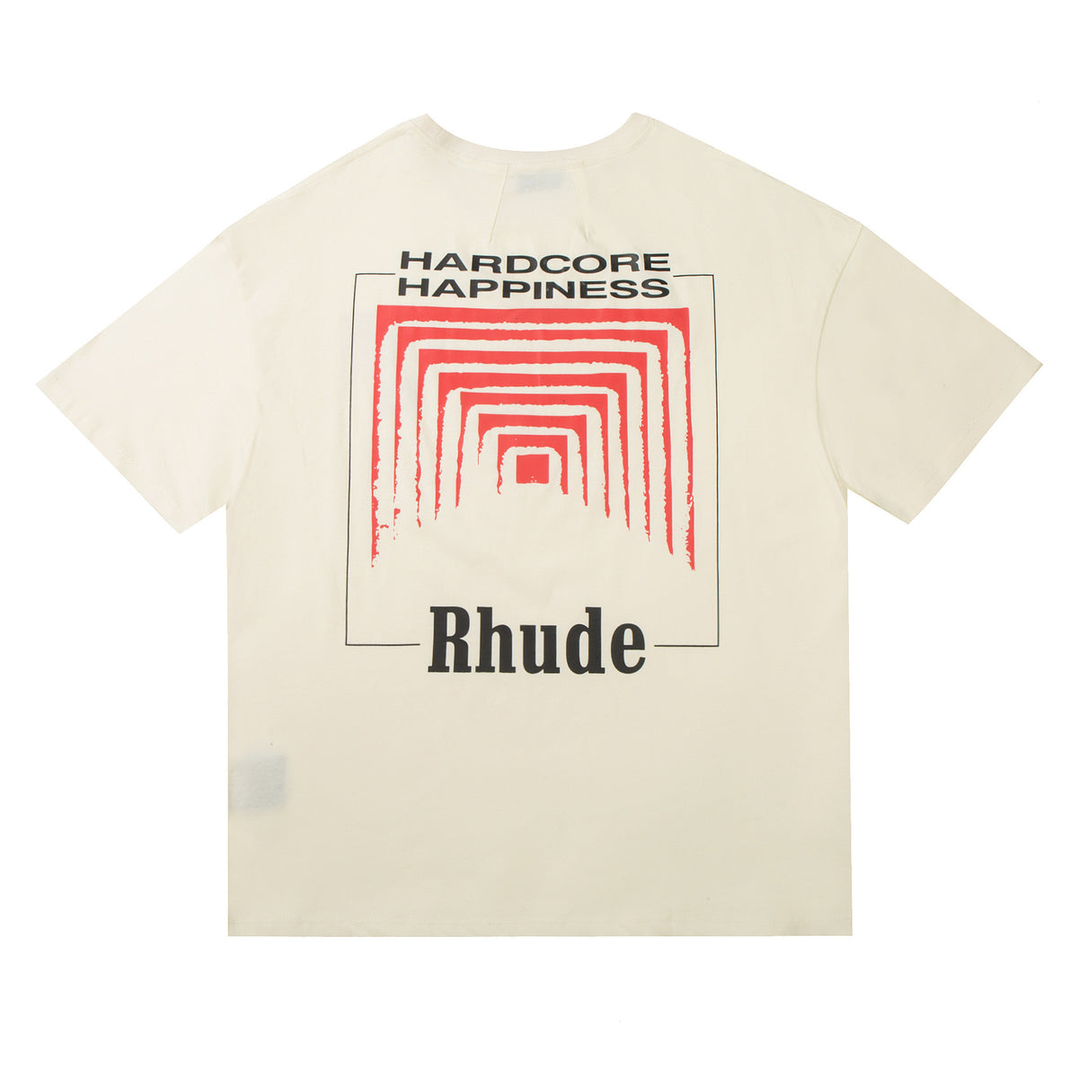 Rhude Graphic Tees Vintage High Street Loose Couple Crew Neck T-Shirt
