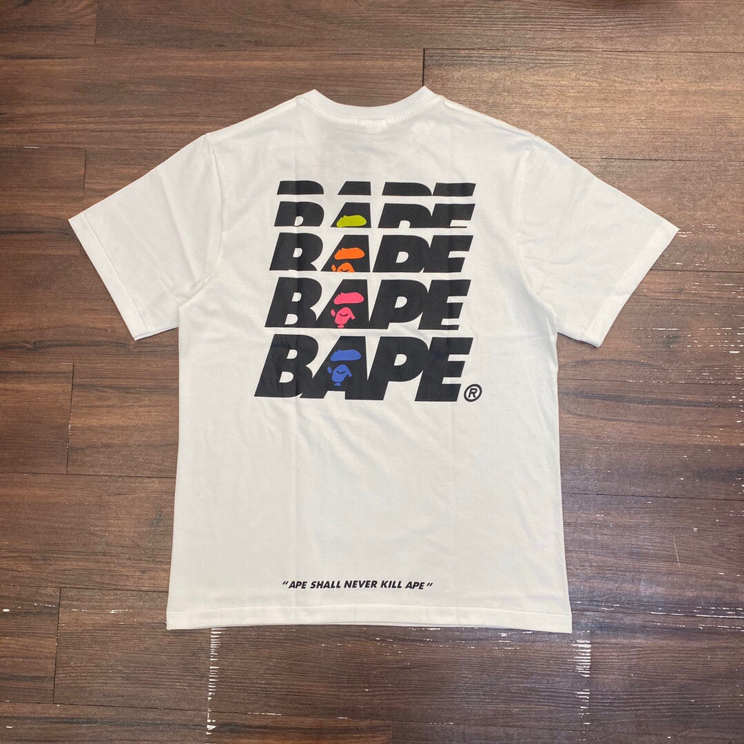 BAPE Classic Camo Ape Head Letter Print Loose Unisex Casual T-Shirt