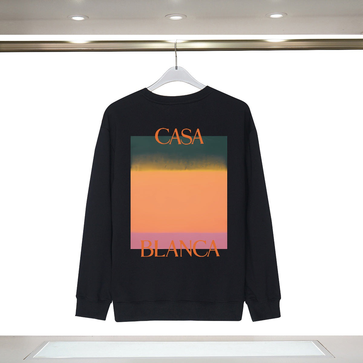 Casablanca Art Graphic Crewneck Sweatshirt Vintage Casual Pullover