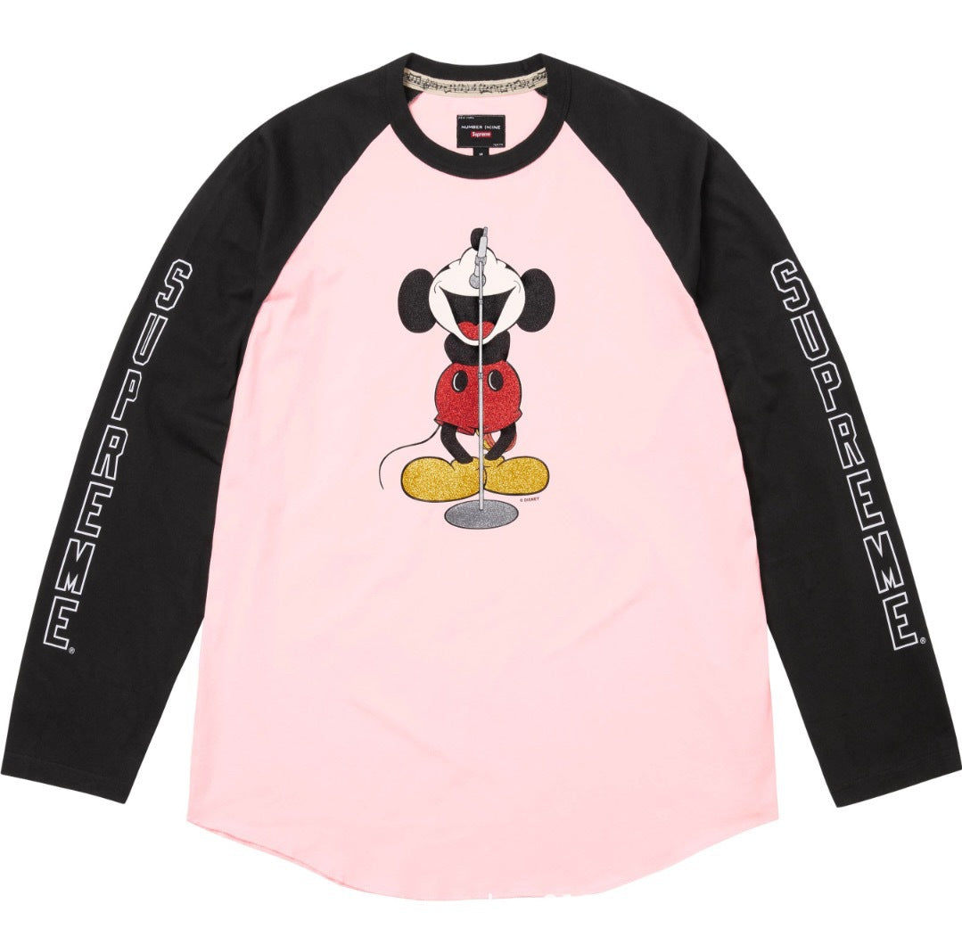 Supreme Multi‑Style Number Print Oversized Long Sleeve Tee Streetwear