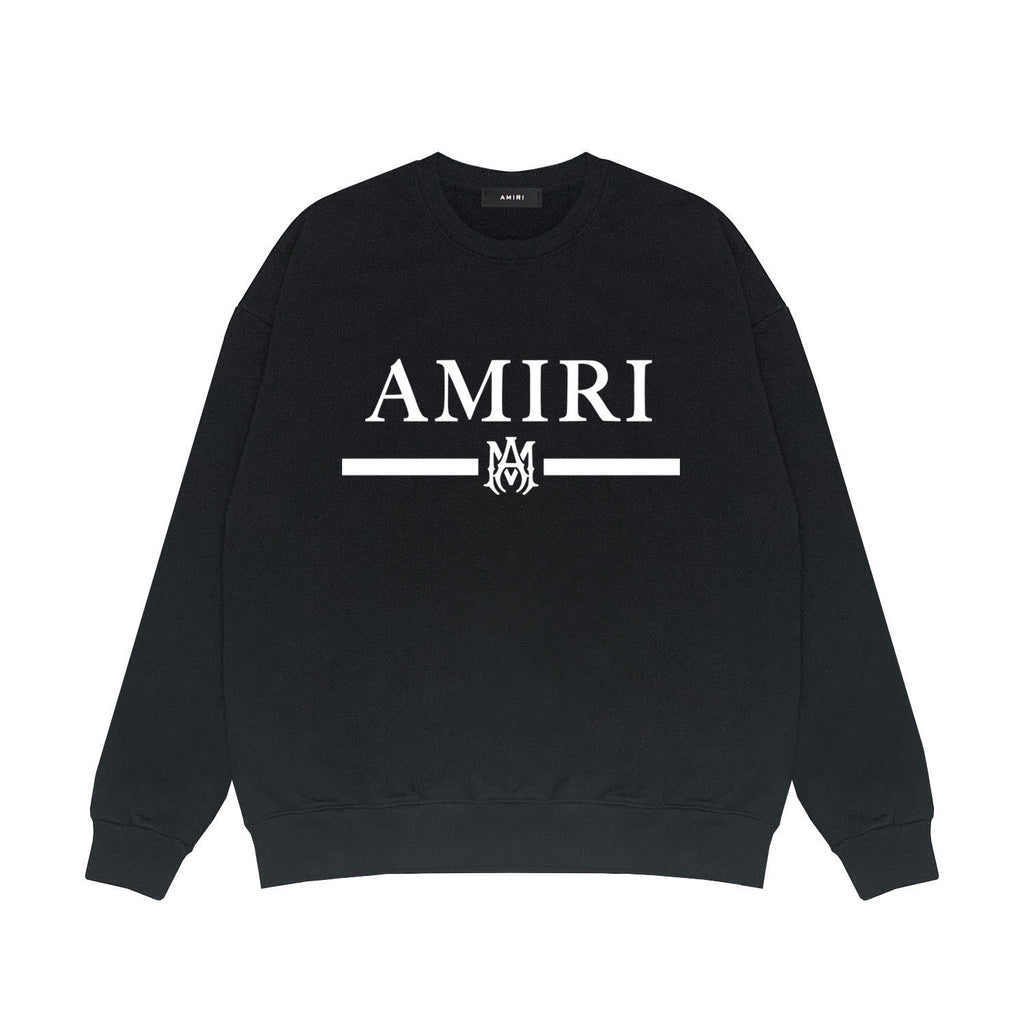 Amiri MA Bar Crewneck Sweatshirt Logo Print Street Pullover