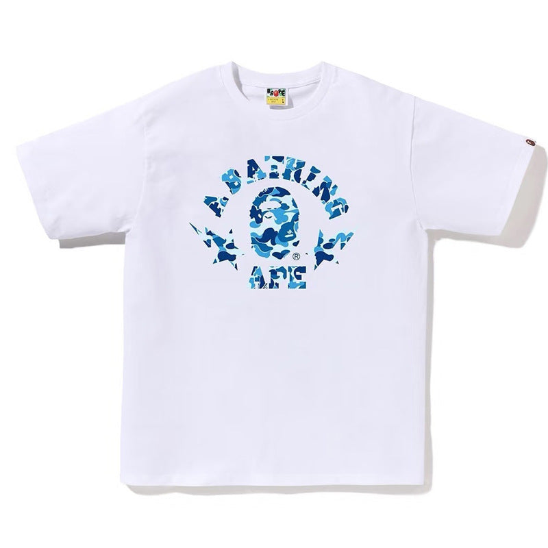 Bape Multi‑Graphic Ape Head Oversized Tee Streetwear Unisex