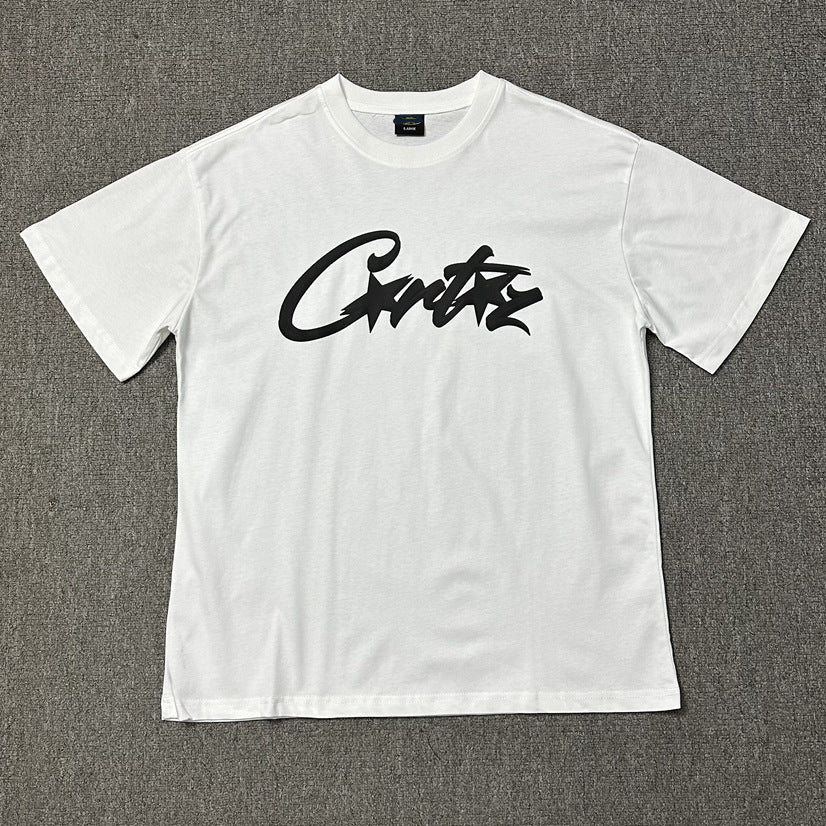 Corteiz CRTZ Y2K Classic Ship Logo Oversized Vintage Baumwoll-T-Shirt