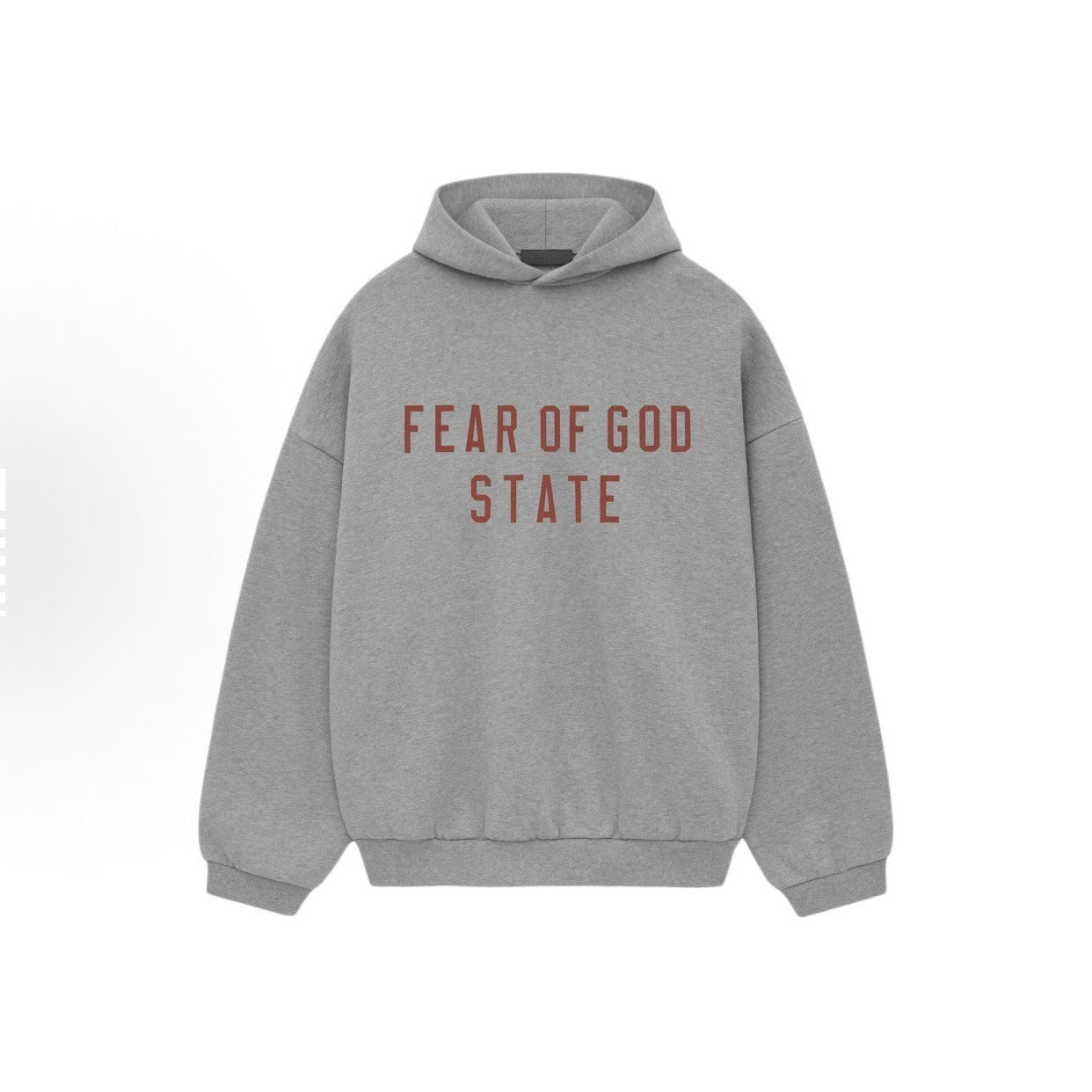 Fleece Lined Arch Letter Streetwear Print Pullover Hoodie