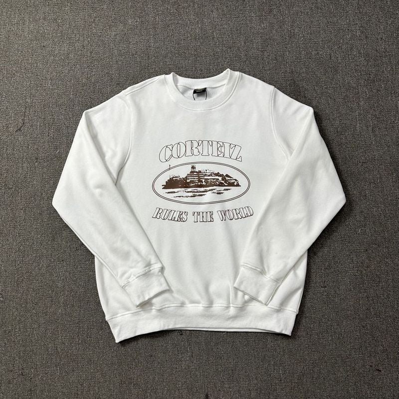Corteiz Island Letter Graphic Oversized Crewneck Streetwear