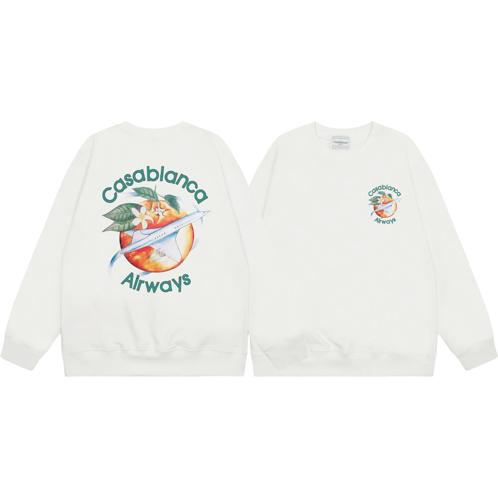 Casablanca Graphic Print Crew Neck French Terry Sweatshirt Unisex