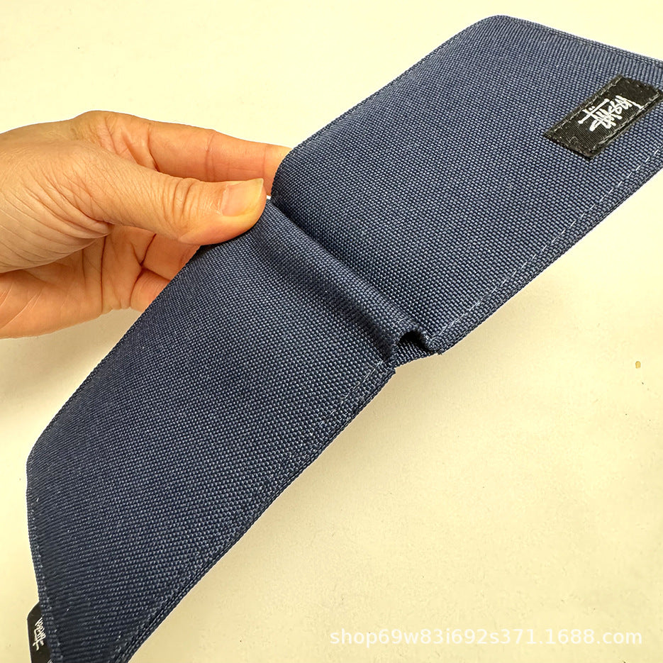 Stussy Canvas Bifold Wallet Multi Pattern Card Holder Coin Purse