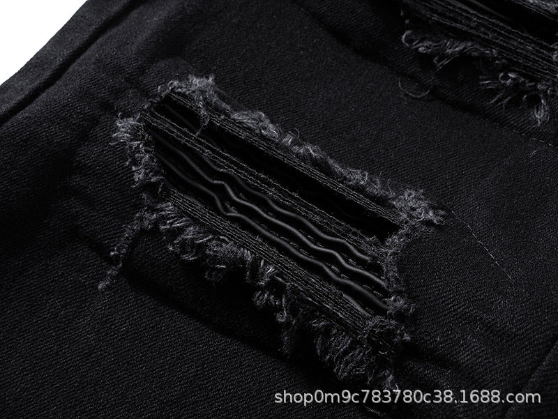 Amiri Distressed Splash Ink Stretch Slim Tapered Denim Jeans Unisex