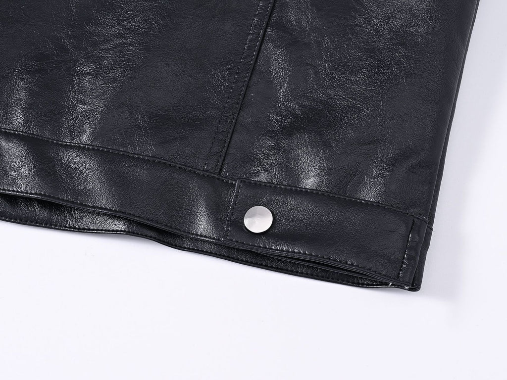 Rivet Biker Punk Faux Leather Vest Unisex Sleeveless Waistcoat