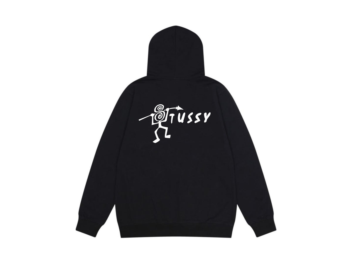Stussy Zip Up Hoodie Multi Graphic Letter Print Streetwear Jacket