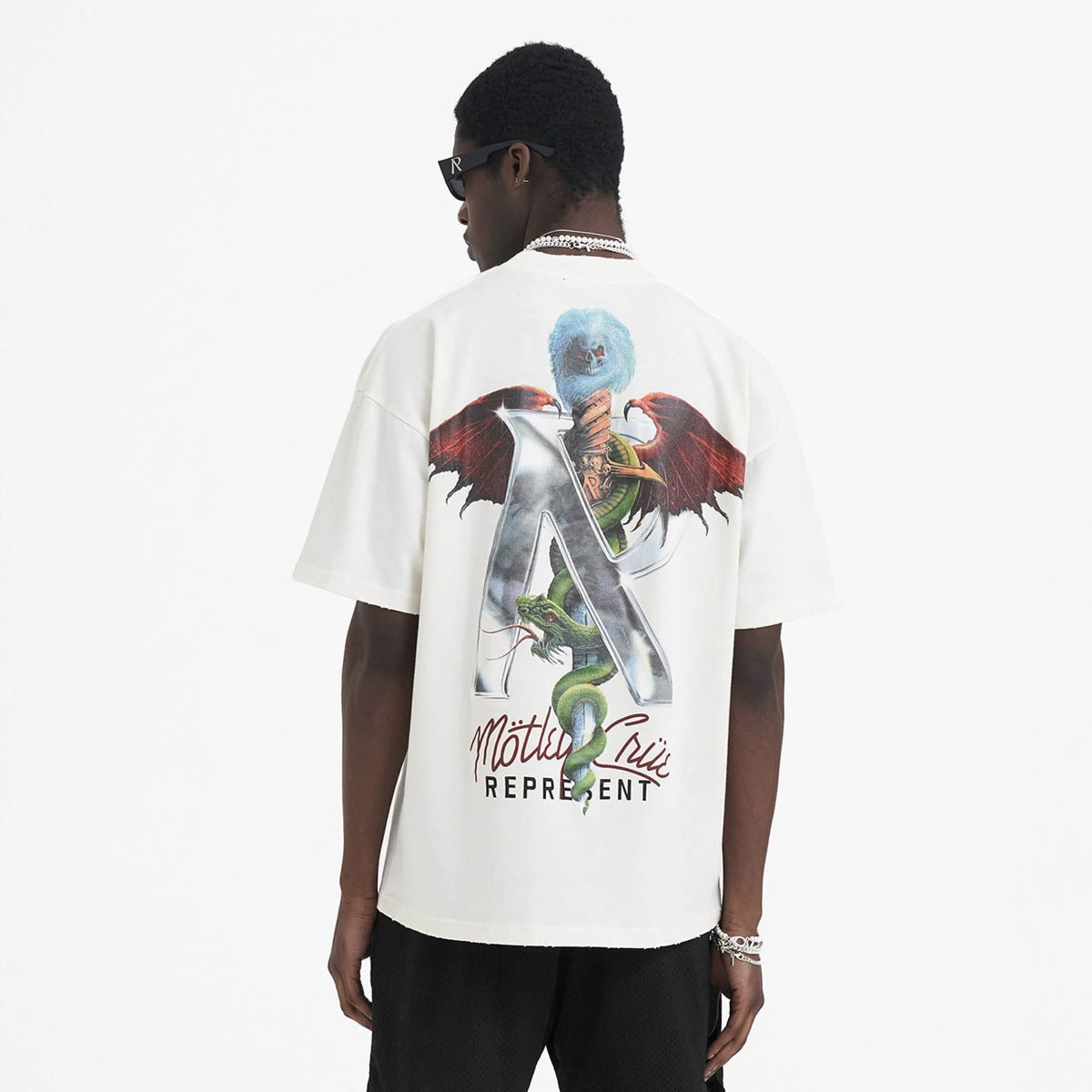 Represent Vintage Washed Graphic Short Sleeve Tee Streetwear Unisex