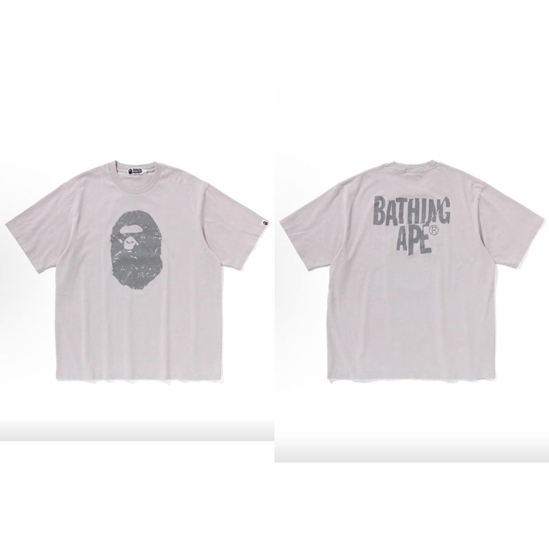 BAPE Ape Head Cartoon Print Loose Unisex Short Sleeve T-Shirt
