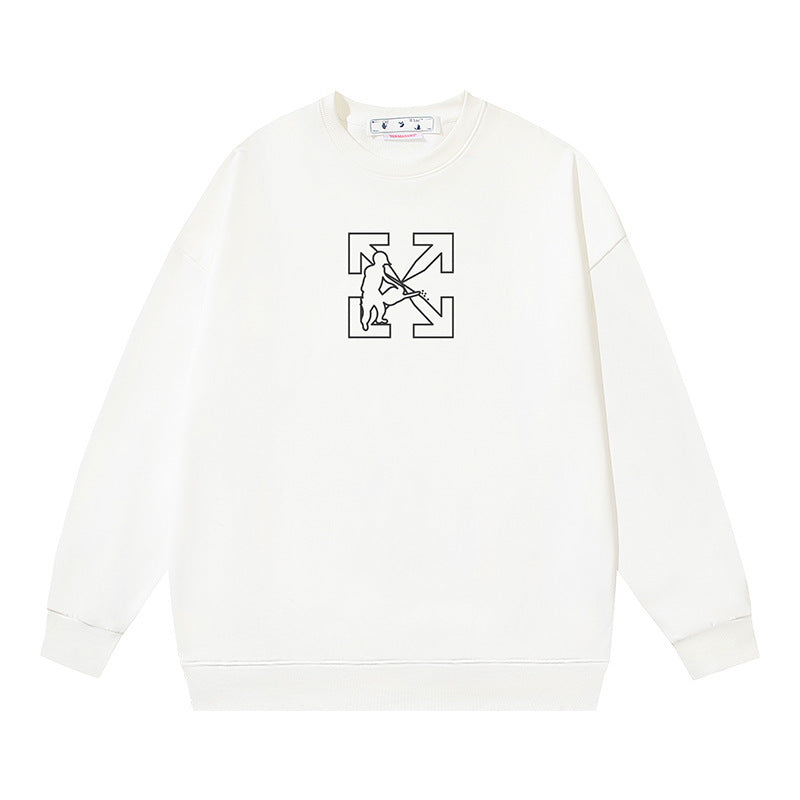 Off-White Multi Graphic Arrow Logo Unisex Crew Neck Sweatshirt