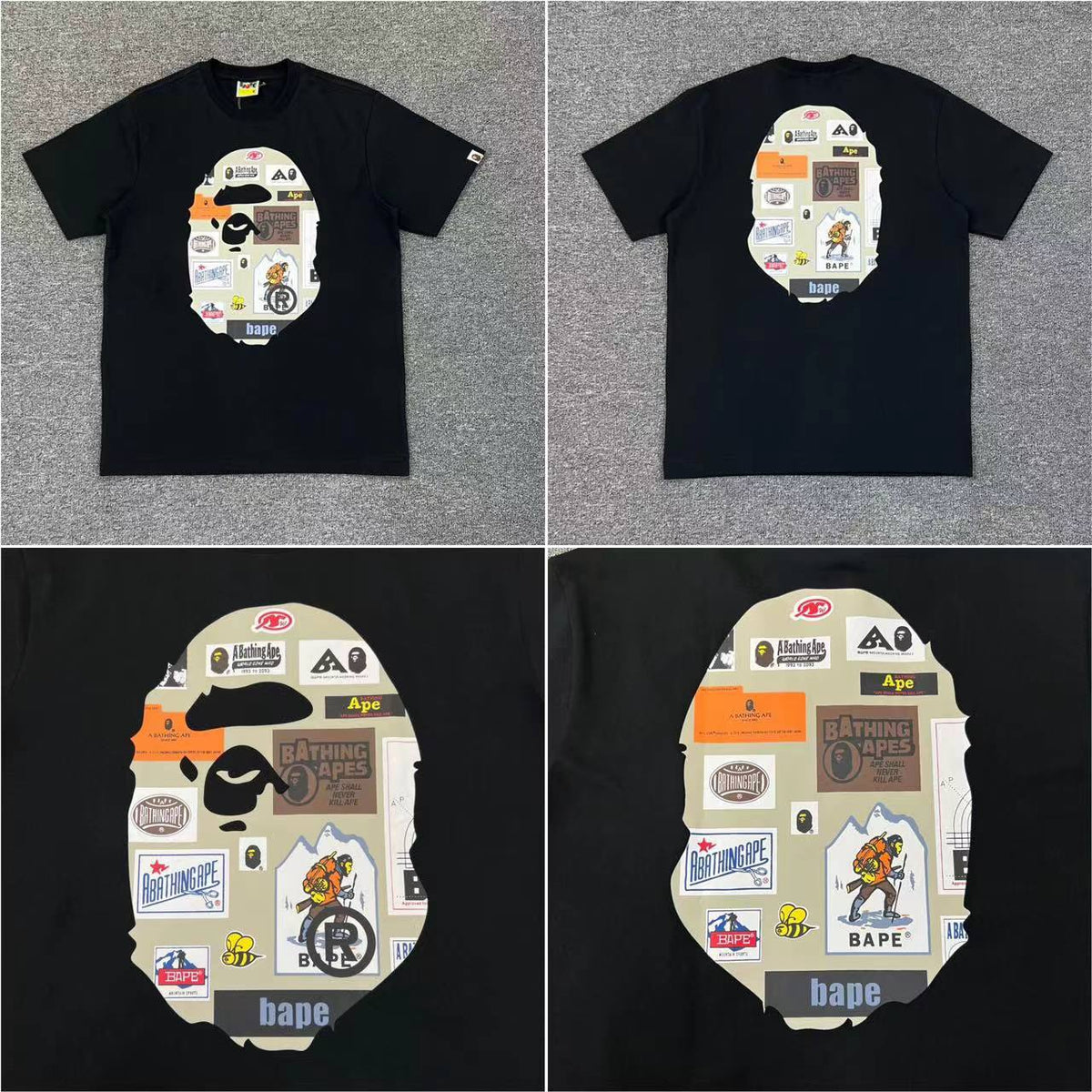 Bape Ape Head Camo Graphic Oversized Short Sleeve Tee Multi‑Style