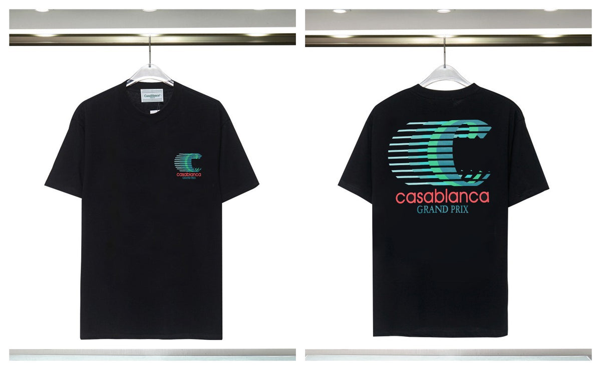Casablanca Tennis Graphic T-Shirt Loose Oversized Short Sleeve Tee