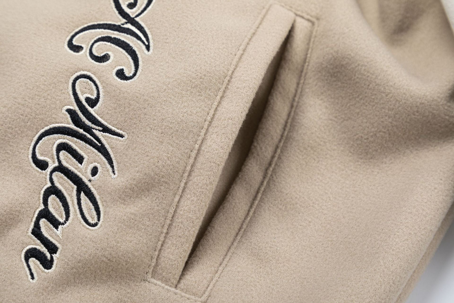 Off White Badge Embroidery Varsity Jacket Unisex