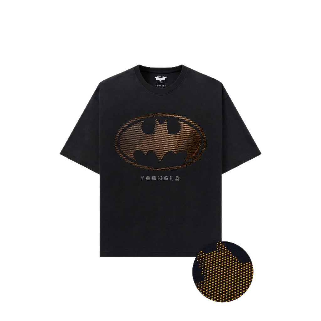 YOUNGLA 4257 Batman Rhinestone Tees