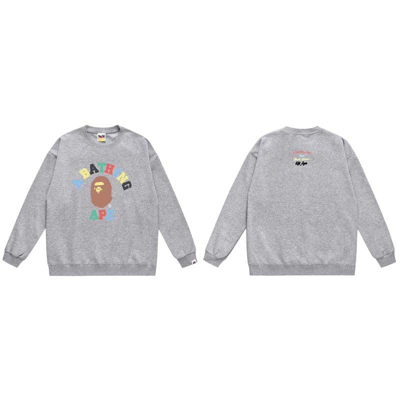 BAPE Ape Head Crewneck Sweatshirt Multi Print Streetwear Pullover