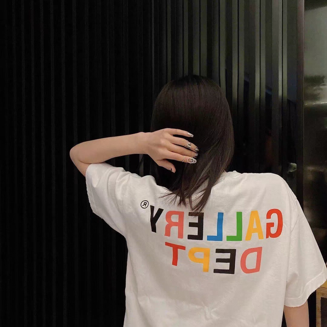 Gallery Dept Vintage Washed Graphic Short Sleeve Tee Streetwear Unisex