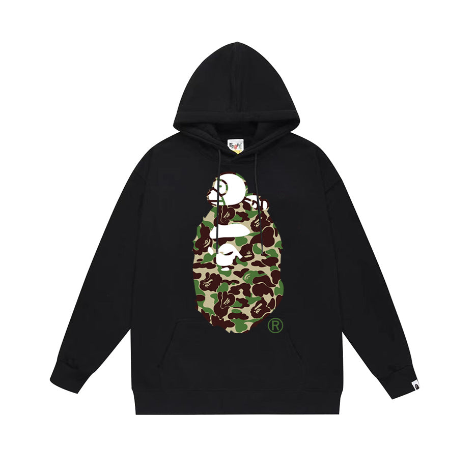 BAPE Hoodie Multi Camo Ape Head Print Street Fleece Pullover