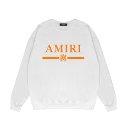 Amiri MA Bar Crewneck Sweatshirt Logo Print Street Pullover